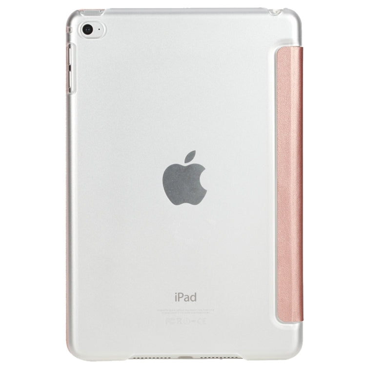 Rock Touch Series Fashionable Business Style Horizontal Flip Leather Case with Three-folding Holder and Intelligent Sleep / Wake-up Function for iPad mini 4