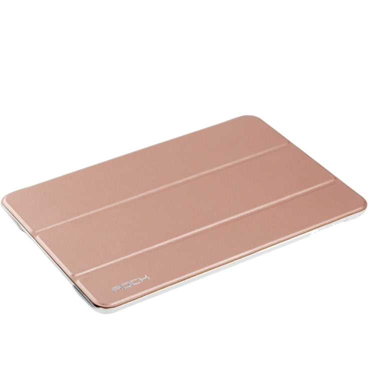 Rock Touch Series Fashionable Business Style Horizontal Flip Leather Case with Three-folding Holder and Intelligent Sleep / Wake-up Function for iPad mini 4