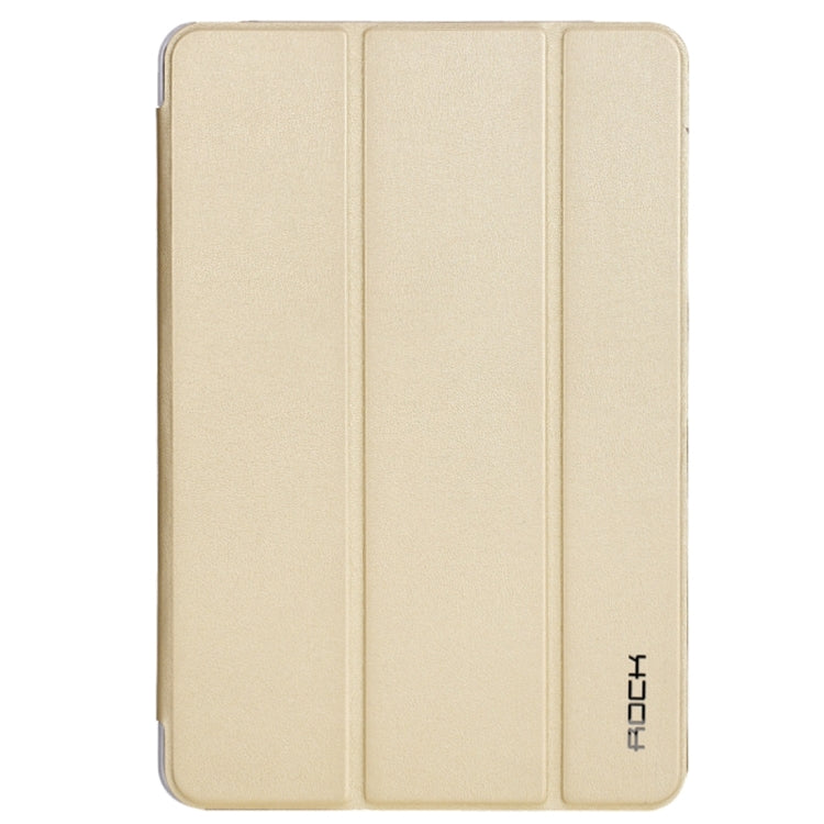 Rock Touch Series Fashionable Business Style Horizontal Flip Leather Case with Three-folding Holder and Intelligent Sleep / Wake-up Function for iPad mini 4