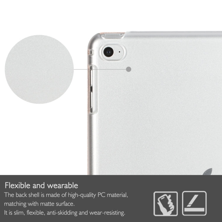 Rock Touch Series Fashionable Business Style Horizontal Flip Leather Case with Three-folding Holder and Intelligent Sleep / Wake-up Function for iPad mini 4