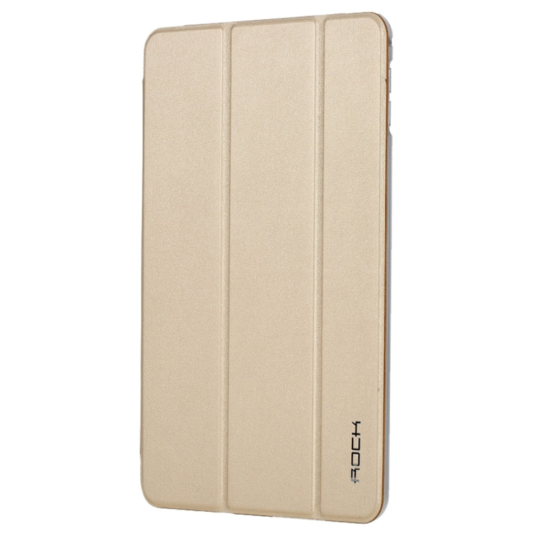 Rock Touch Series Fashionable Business Style Horizontal Flip Leather Case with Three-folding Holder and Intelligent Sleep / Wake-up Function for iPad mini 4