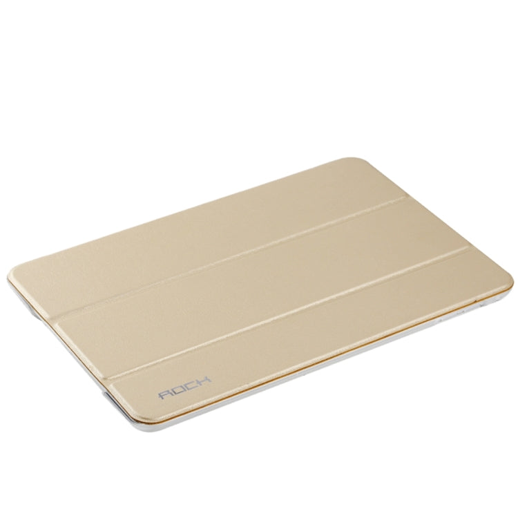 Rock Touch Series Fashionable Business Style Horizontal Flip Leather Case with Three-folding Holder and Intelligent Sleep / Wake-up Function for iPad mini 4