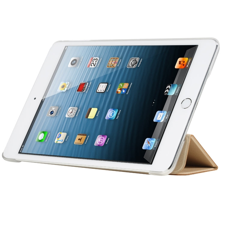 Rock Touch Series Fashionable Business Style Horizontal Flip Leather Case with Three-folding Holder and Intelligent Sleep / Wake-up Function for iPad mini 4