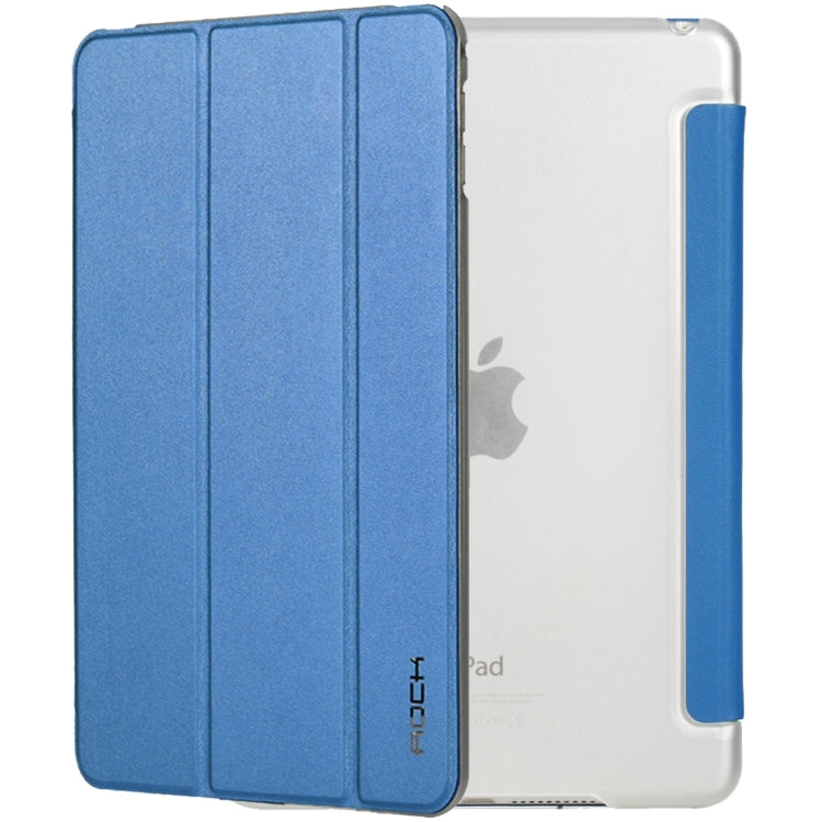 Rock Touch Series Fashionable Business Style Horizontal Flip Leather Case with Three-folding Holder and Intelligent Sleep / Wake-up Function for iPad mini 4