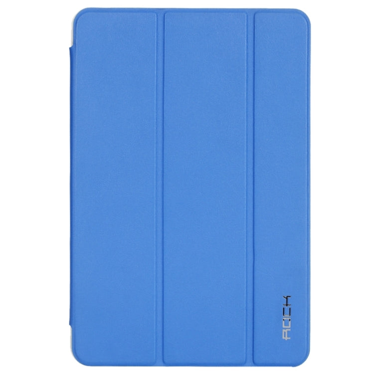 Rock Touch Series Fashionable Business Style Horizontal Flip Leather Case with Three-folding Holder and Intelligent Sleep / Wake-up Function for iPad mini 4