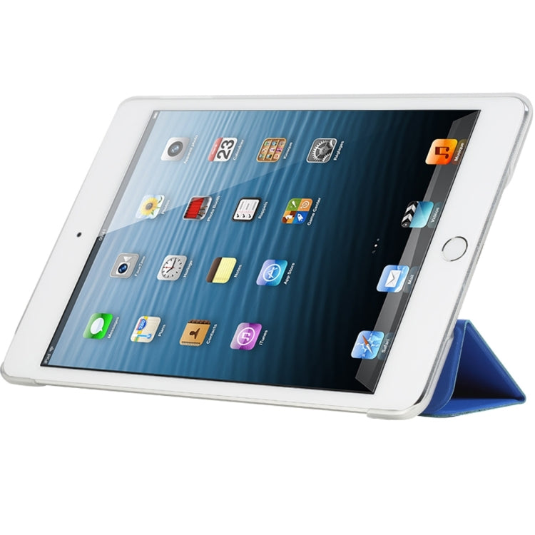 Rock Touch Series Fashionable Business Style Horizontal Flip Leather Case with Three-folding Holder and Intelligent Sleep / Wake-up Function for iPad mini 4