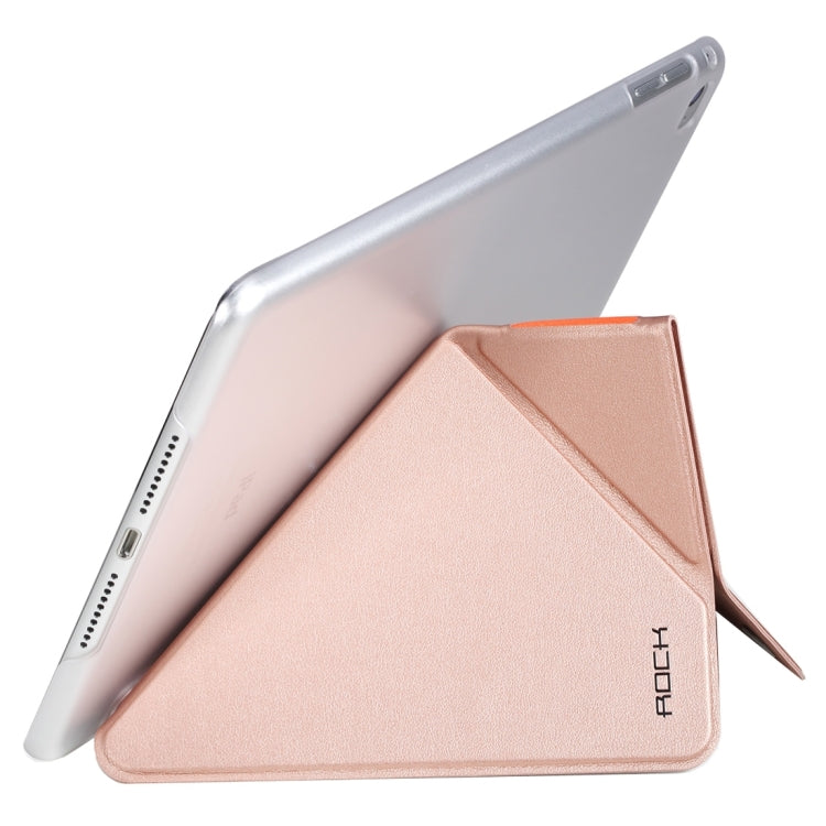 Rock DeVita Series Fashionable Business Style 1.38mm Horizontal Flip Leather Case with Tower-shaped Kickstand Holder and Intelligent Sleep / Wake-up Function for iPad mini 4