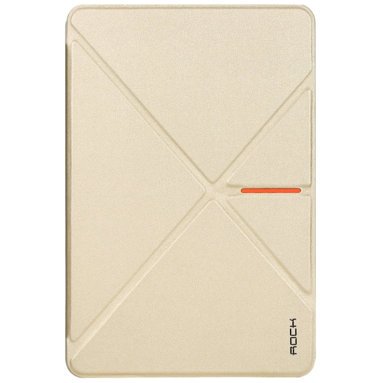 Rock DeVita Series Fashionable Business Style 1.38mm Horizontal Flip Leather Case with Tower-shaped Kickstand Holder and Intelligent Sleep / Wake-up Function for iPad mini 4