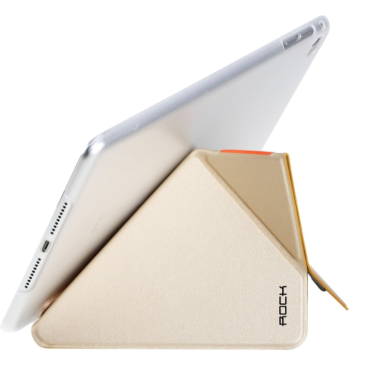 Rock DeVita Series Fashionable Business Style 1.38mm Horizontal Flip Leather Case with Tower-shaped Kickstand Holder and Intelligent Sleep / Wake-up Function for iPad mini 4