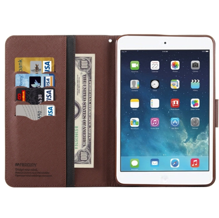 GOOSPERY Cross Texture Horizontal Flip Leather Case with Holder & Card Slots & Wallet for iPad mini 4
