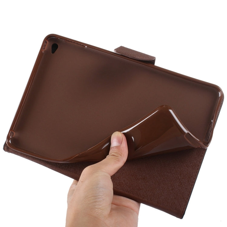 GOOSPERY Cross Texture Horizontal Flip Leather Case with Holder & Card Slots & Wallet for iPad mini 4