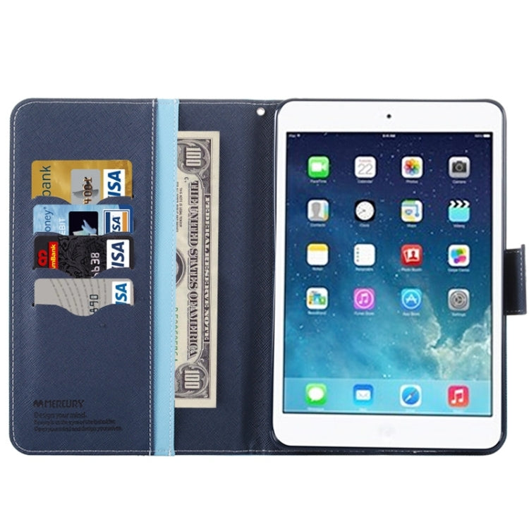 GOOSPERY Cross Texture Horizontal Flip Leather Case with Holder & Card Slots & Wallet for iPad mini 4