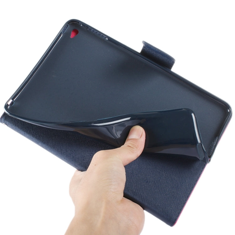 GOOSPERY Cross Texture Horizontal Flip Leather Case with Holder & Card Slots & Wallet for iPad mini 4