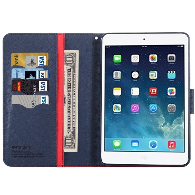 GOOSPERY Cross Texture Horizontal Flip Leather Case with Holder & Card Slots & Wallet for iPad mini 4