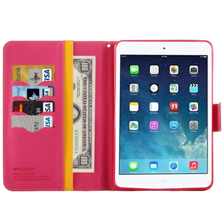 GOOSPERY Cross Texture Horizontal Flip Leather Case with Holder & Card Slots & Wallet for iPad mini 4