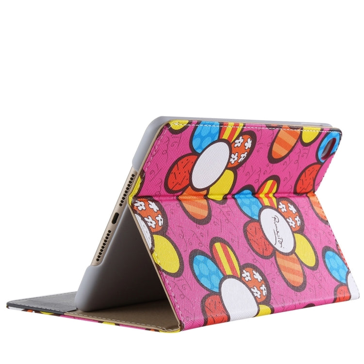 Sunflower Pattern PC + PU Leather Case with Holder & Card Slots for iPad Mini 4