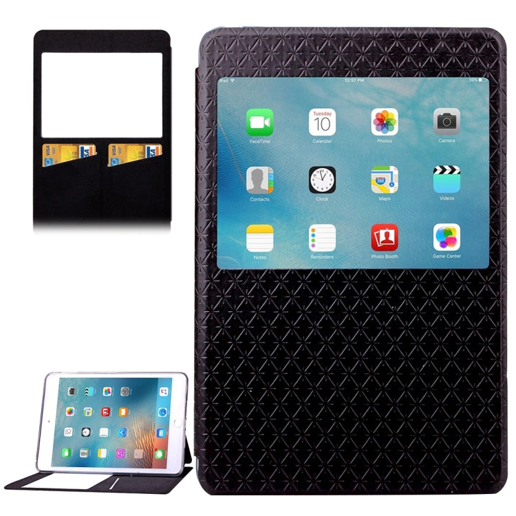 Argyles Texture Horizontal Flip Solid Color Leather Case with Holder & Card Slot & Caller ID Display for iPad Mini 4
