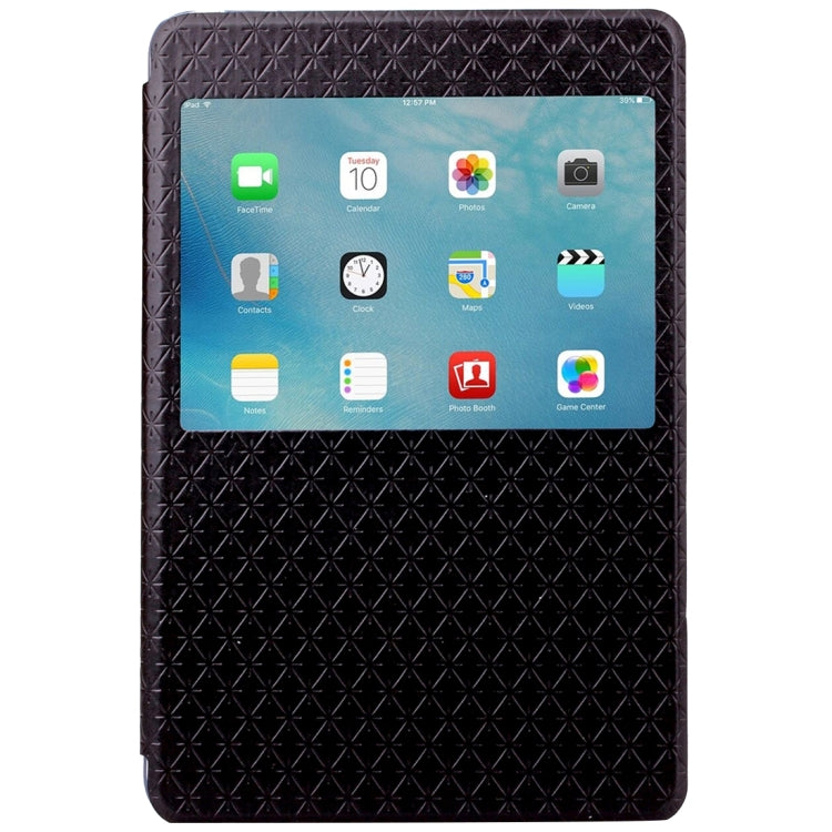 Argyles Texture Horizontal Flip Solid Color Leather Case with Holder & Card Slot & Caller ID Display for iPad Mini 4