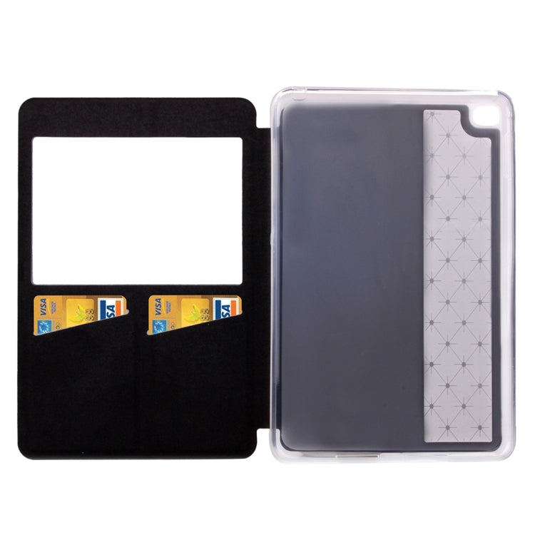 Argyles Texture Horizontal Flip Solid Color Leather Case with Holder & Card Slot & Caller ID Display for iPad Mini 4