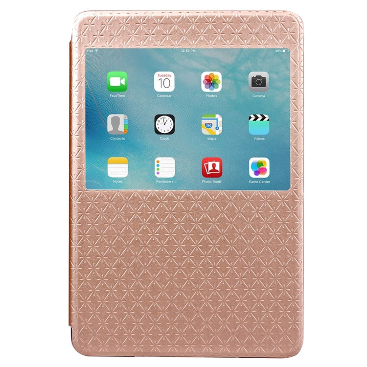 Argyles Texture Horizontal Flip Solid Color Leather Case with Holder & Card Slot & Caller ID Display for iPad Mini 4