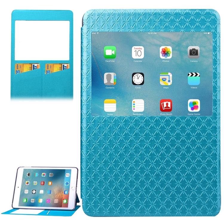 Argyles Texture Horizontal Flip Solid Color Leather Case with Holder & Card Slot & Caller ID Display for iPad Mini 4
