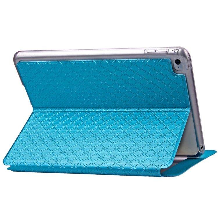 Argyles Texture Horizontal Flip Solid Color Leather Case with Holder & Card Slot & Caller ID Display for iPad Mini 4
