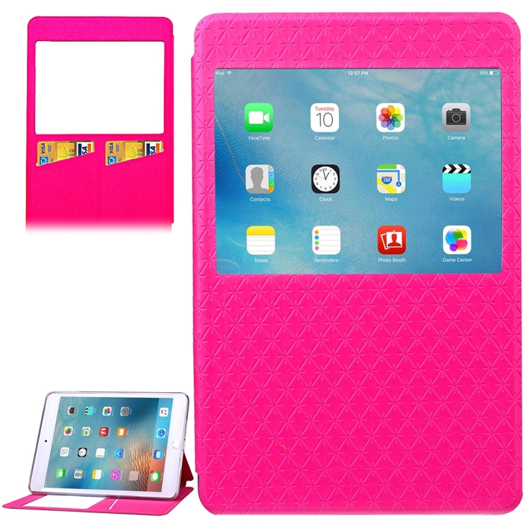 Argyles Texture Horizontal Flip Solid Color Leather Case with Holder & Card Slot & Caller ID Display for iPad Mini 4