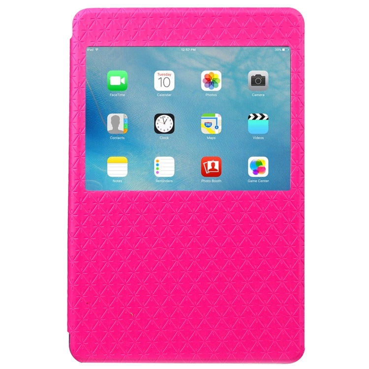 Argyles Texture Horizontal Flip Solid Color Leather Case with Holder & Card Slot & Caller ID Display for iPad Mini 4