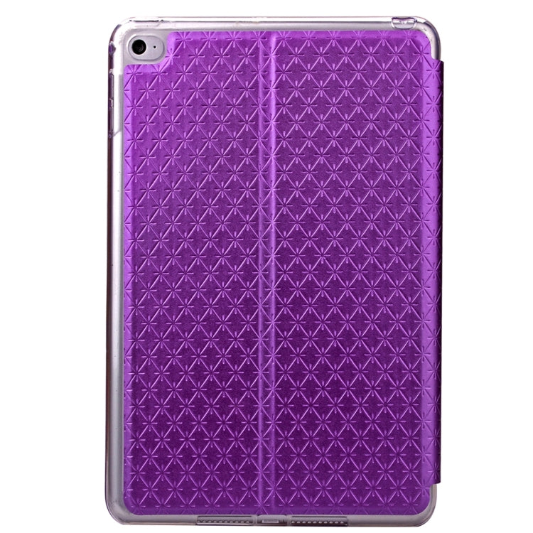 Argyles Texture Horizontal Flip Solid Color Leather Case with Holder & Card Slot & Caller ID Display for iPad Mini 4