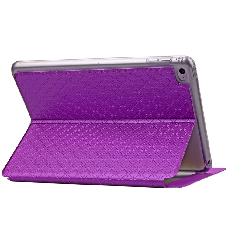 Argyles Texture Horizontal Flip Solid Color Leather Case with Holder & Card Slot & Caller ID Display for iPad Mini 4