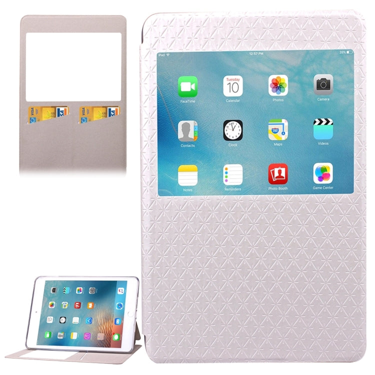 Argyles Texture Horizontal Flip Solid Color Leather Case with Holder & Card Slot & Caller ID Display for iPad Mini 4