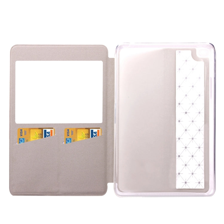 Argyles Texture Horizontal Flip Solid Color Leather Case with Holder & Card Slot & Caller ID Display for iPad Mini 4