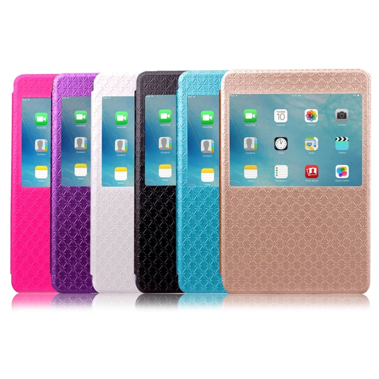 Argyles Texture Horizontal Flip Solid Color Leather Case with Holder & Card Slot & Caller ID Display for iPad Mini 4