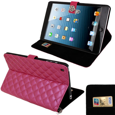 Diamond Style Leather Case with Holder & Credit Card Slots for iPad mini 1 / 2 / 3