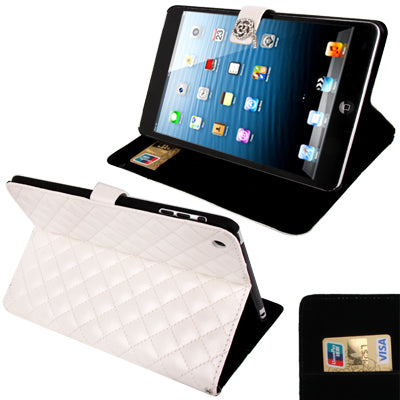 Diamond Style Leather Case with Holder & Credit Card Slots for iPad mini 1 / 2 / 3