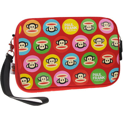 Color Paul Frank Pattern Protective Soft Carry Bag with Dual-Zipped Close for iPad mini 1 / 2 / 3 (Red)