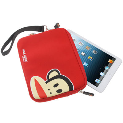 Paul Frank Pattern Protective Soft Carry Bag with Dual-Zipped Close for iPad mini 1 / 2 / 3 (Red)