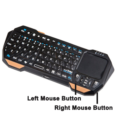 Mini Bluetooth Keyboard with Built in Touchpad for iPad mini 1 / 2 / 3 , Working Distance: 10m , Designed for iOS / Android / Windows Operating System Tablet PC (The iOS Systems do not Support the iPad / iPhone touch, but Macbook and iMac Support.)(Black)