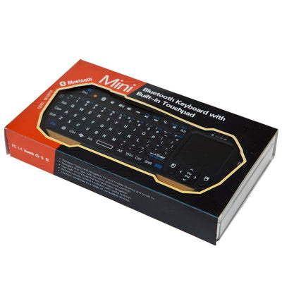 Mini Bluetooth Keyboard with Built in Touchpad for iPad mini 1 / 2 / 3 , Working Distance: 10m , Designed for iOS / Android / Windows Operating System Tablet PC (The iOS Systems do not Support the iPad / iPhone touch, but Macbook and iMac Support.)(Black)