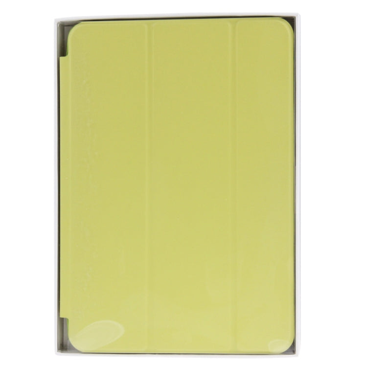 3-folding Naturally Treated Leather Smart Case with Sleep / Wake-up Function & Holder for iPad mini / mini 2 Retina