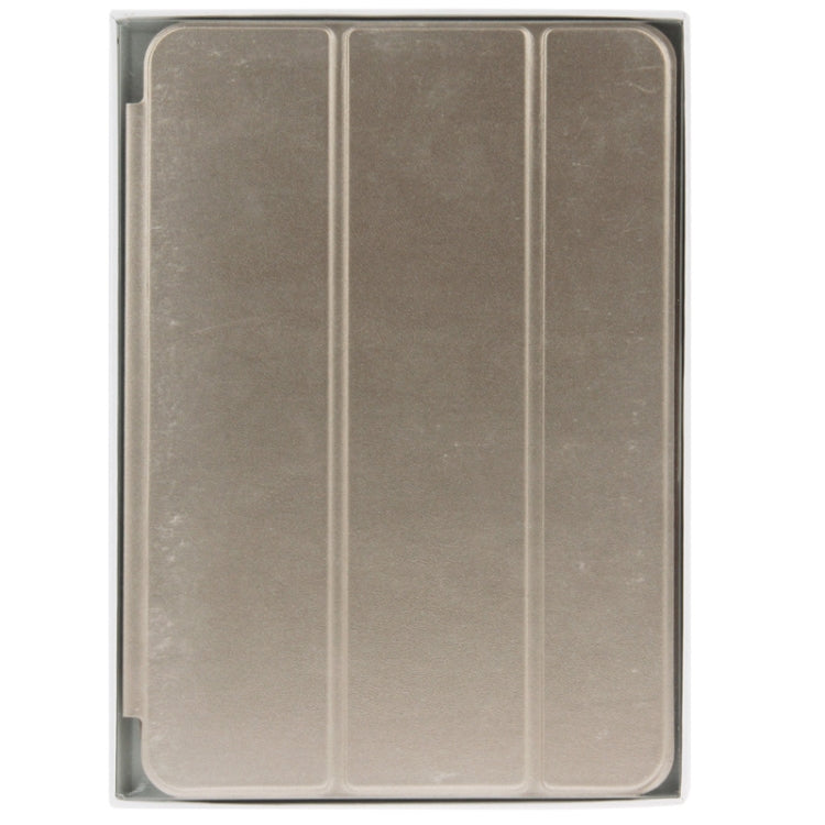 3-folding Naturally Treated Leather Smart Case with Sleep / Wake-up Function & Holder for iPad mini / mini 2 Retina