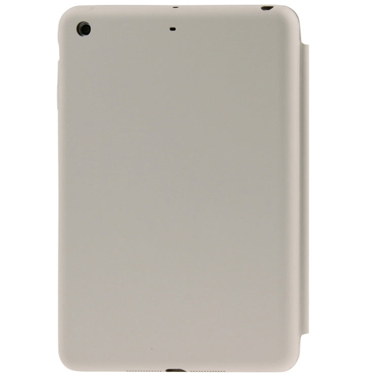 3-folding Naturally Treated Leather Smart Case with Sleep / Wake-up Function & Holder for iPad mini / mini 2 Retina
