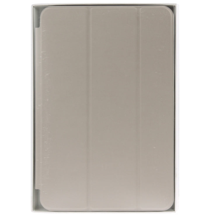 3-folding Naturally Treated Leather Smart Case with Sleep / Wake-up Function & Holder for iPad mini / mini 2 Retina