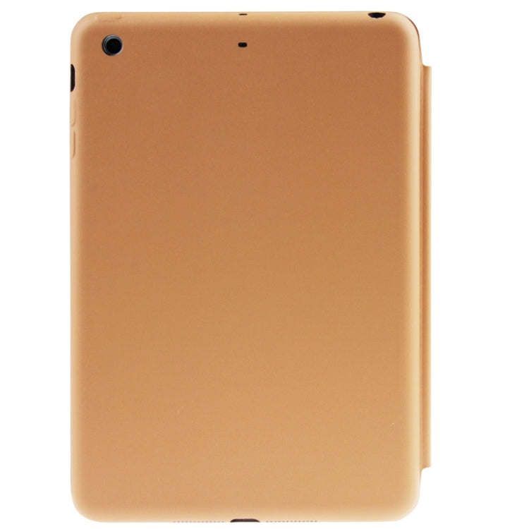 3-folding Naturally Treated Leather Smart Case with Sleep / Wake-up Function & Holder for iPad mini / mini 2 Retina