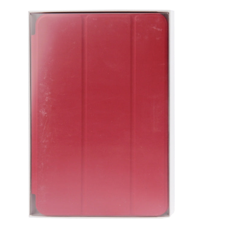3-folding Naturally Treated Leather Smart Case with Sleep / Wake-up Function & Holder for iPad mini / mini 2 Retina