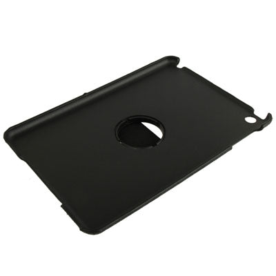 360 Degree Rotatable Cross Texture Plastic Case with Holder & Elastic Hand Strap for iPad mini 1 / 2 / 3