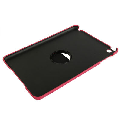 360 Degree Rotatable Cross Texture Plastic Case with Holder & Elastic Hand Strap for iPad mini 1 / 2 / 3