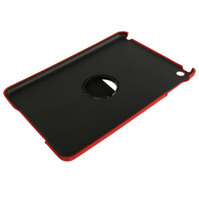 360 Degree Rotatable Cross Texture Plastic Case with Holder & Elastic Hand Strap for iPad mini 1 / 2 / 3