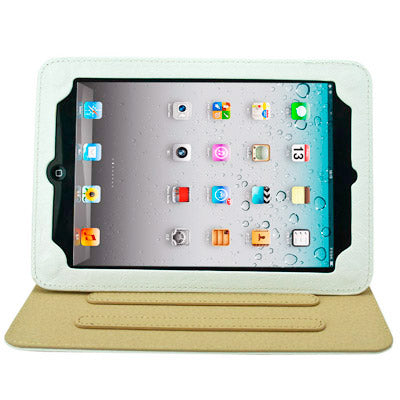 360 Degree Rotation Retro Brass Buckle Cowhide Leather case with Holder for iPad mini 1 / 2 / 3