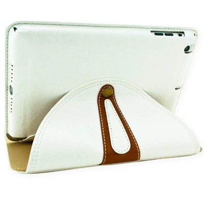 360 Degree Rotation Retro Brass Buckle Cowhide Leather case with Holder for iPad mini 1 / 2 / 3